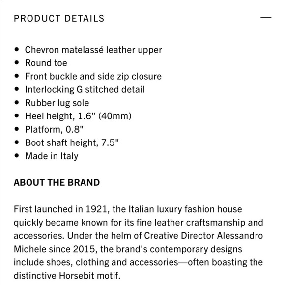 Gucci FRANCES Matelasse’ Combat Lug Boot 38.5 8 8.5 💚♥️ - Picture 16 of 16